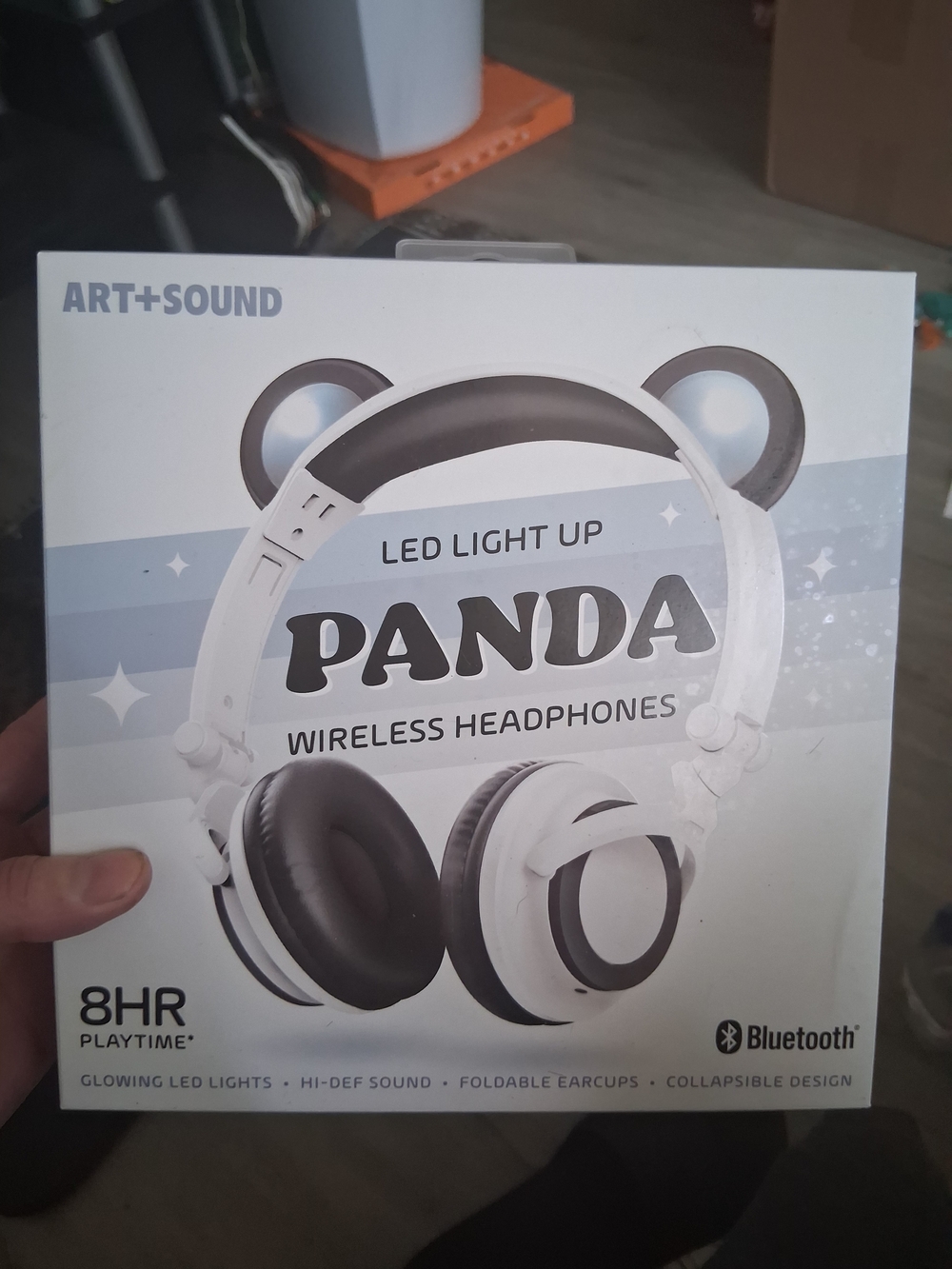Panda LED Light-Up Wireless Headphones - White